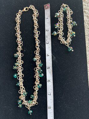 Two-Piece Chain Neckace & Bracelet Set